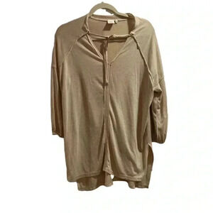 Good Luck Gem Nude 3/4 Sleeve Tee Basic Size Small